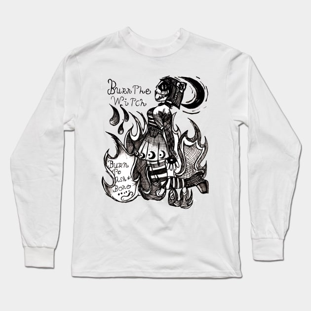 Burn the Witch Long Sleeve T-Shirt by PoesUnderstudy